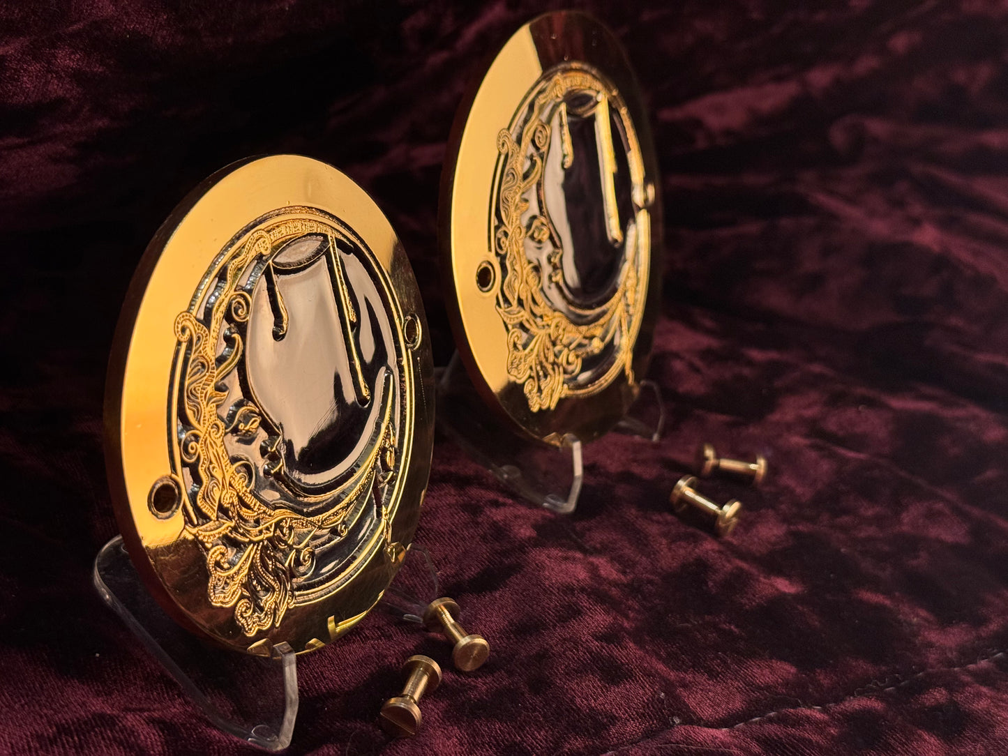 Custom Side Plate Discs for replica belts.