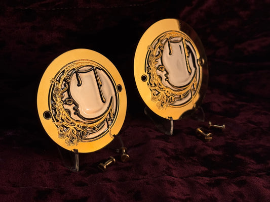 Custom Side Plate Discs for replica belts.